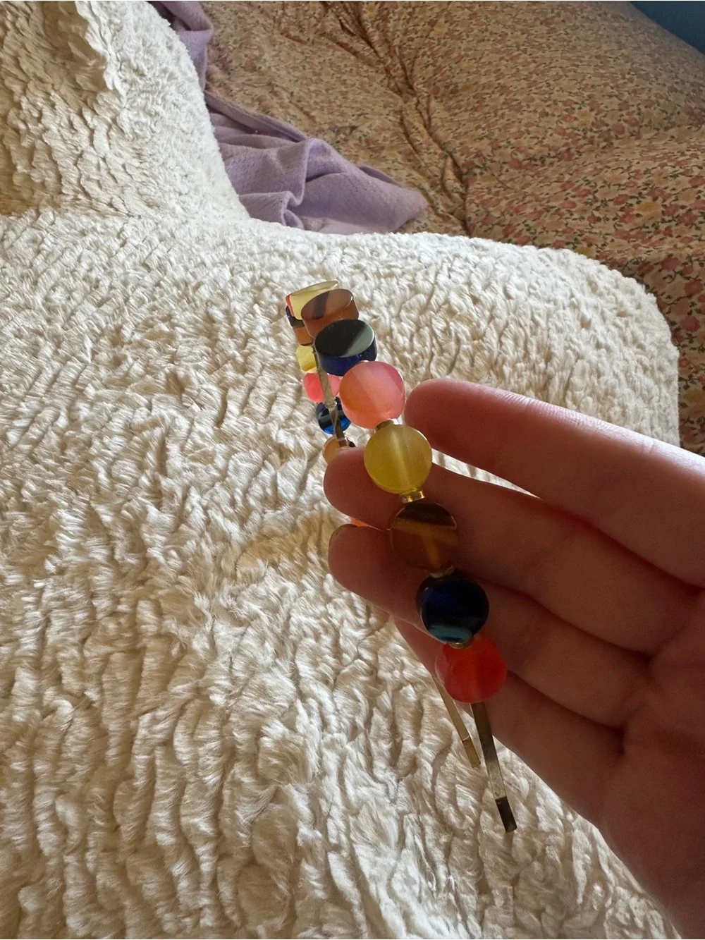 Who What Wear Multicolor Beaded Headband - Yellow, Red, Blue, Brown